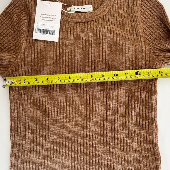 NWT Everlane The Cozy Rib Long-Sleeve Tee / cappuccino / small - Picture 5 of 7